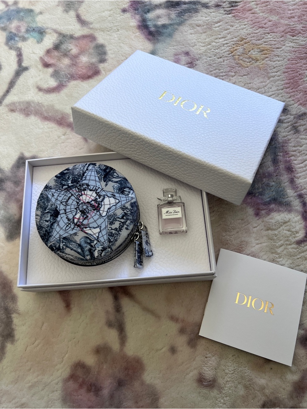 BRAND NEW Dior Round Jewelry Box with Miss Dior Blooming Bouquet